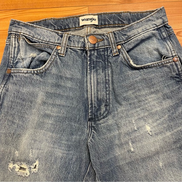 Wrangler Men’s Greensboro 803 Distressed Regular Straight Denim Jeans 29x32 - Picture 4 of 15